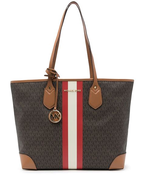 eva tote bag michael kors|Eva Large Logo Stripe Tote Bag .